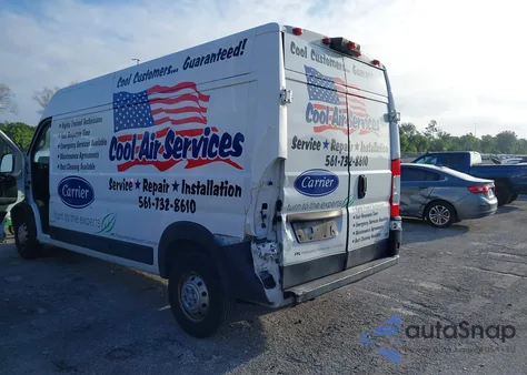 2020 Ram Promaster 2500 High Roof 159 Wb from USA, damaged, VIN 3C6TRVDG5LE113842